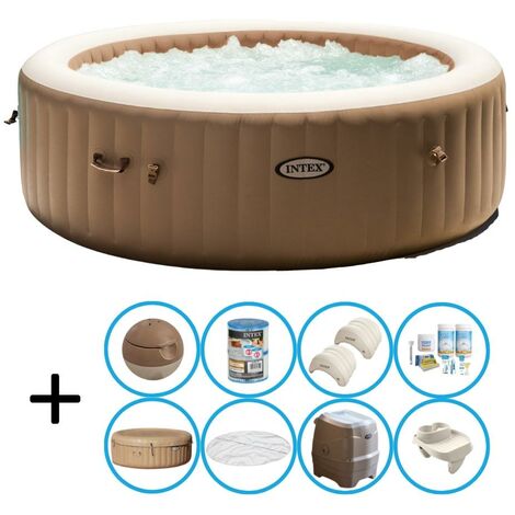 Intex - Bubble Massage - Jacuzzi - 216 x 71 cm - Beige - Accessoires inclus - Beige