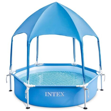 Intex Canopy Metal Frame piscina azul 183x38 cm