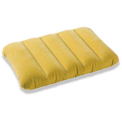 Intex – Coussin gonflable pour lit 43 x 28 x 9 cm – Poutre en L – Surface floquée antidérapante effet velours – Couleurs assorties