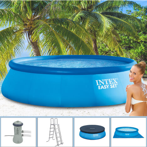 Intex Easy Set Pool 457 x 107 cm Komplettset  Rundpool mit Zubehör