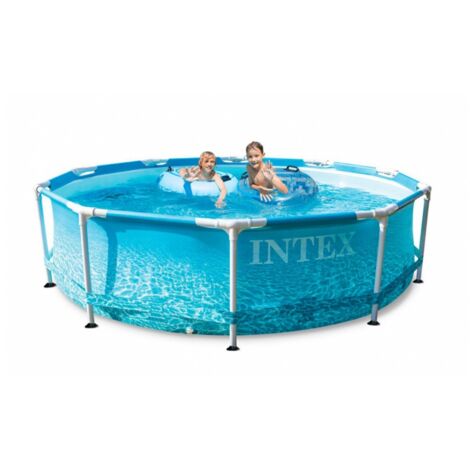 Intex Frame Pool Set Beachside Ø 305 x 76 cm  Kinderpool mit Filteranlage