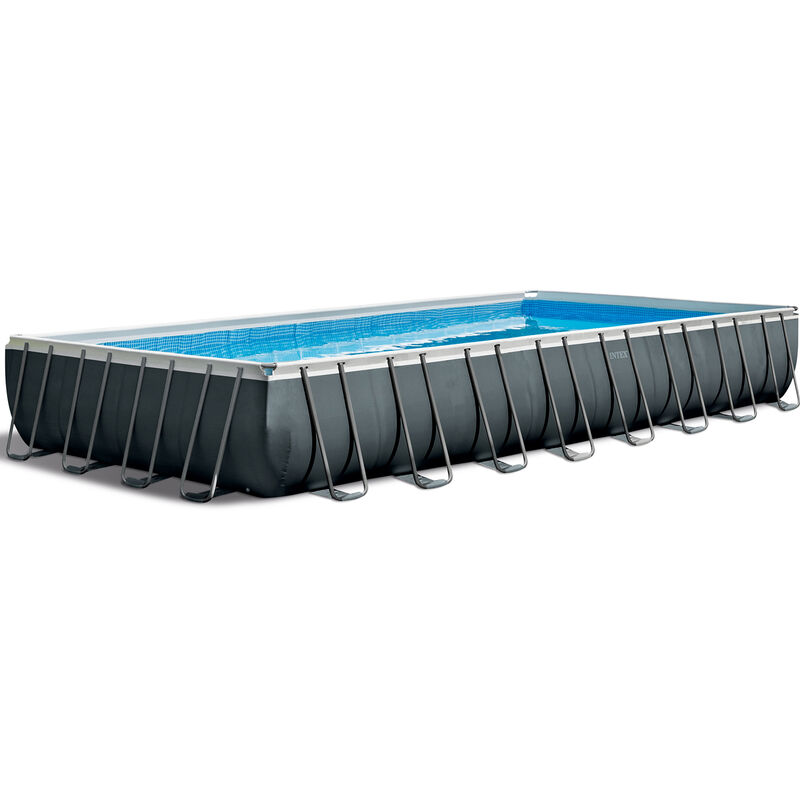 Frame Swimming Pool Set 'Ultra Quadra xtr' anthrazit 975 x 488 x 132 cm Inkl. Sandfilteranlage - Intex