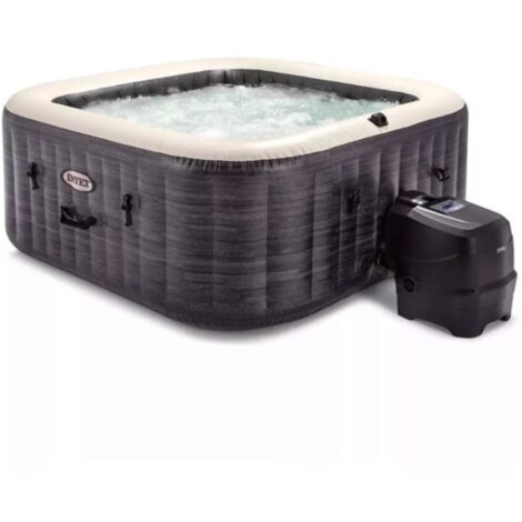 Intex Greystone Deluxe Spa Gris 175x175 cm 4 personas
