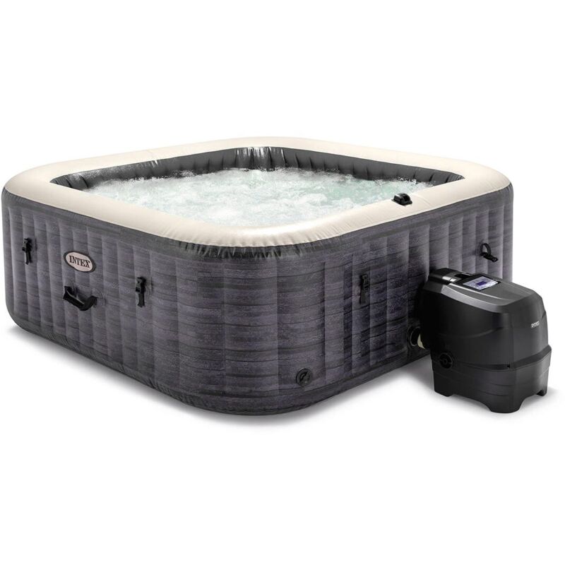 Spa gonflable PureSpa Ardoise carré Bulles 4 places - Intex