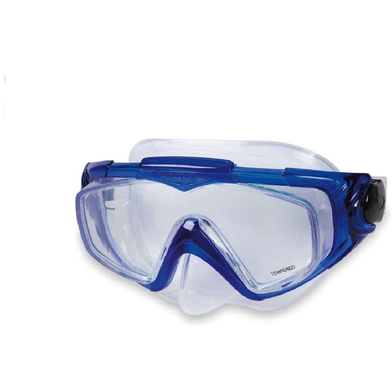 55981 maschera acqua pro in silicone con lenti in vetro temperato a visione panoramica per nuoto mare e piscina - Intex