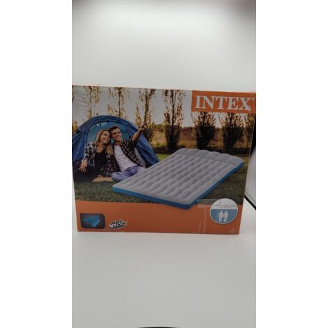 INTEX - Matelas gonflable 2 personnes - 127x193x24cm - Technologie Air Lock et surface floquée - Neuf - Voir photos