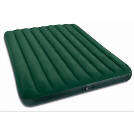 Intex – Matelas gonflable 2 personnes 191 x 137 x 25 cm – Technologie Fiber Tech pour confort – Valve 2 en 1 pour gonflage rapide