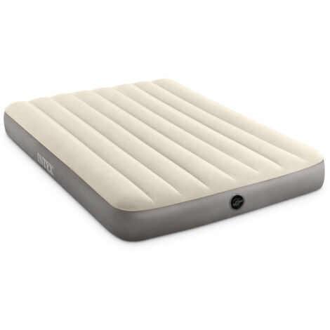 Intex – Matelas gonflable 191x137x25 cm – 2 personnes – Technologie Fiber-Tech – Surface floquée pour confort – Utilisation intérieure/extérieure