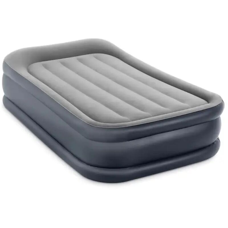 Materasso singolo autogonfiante Intex airbed dura-beam pillow rest raised' grigio chiaro 99x191x42 cm - cod. 64132nd