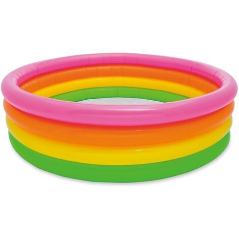 Intex Piscina 4 Anelli Arcobaleno Cm 168 x 46