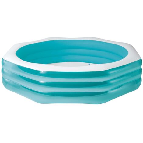 Intex Piscina Gonfiabile Ottagonale Blu 254x254x56 cm