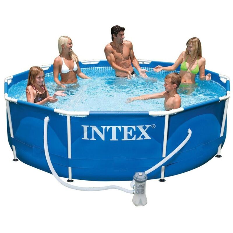 Intex - piscina fuoriterra frame con telaio tonda cm. 305X76H con pompa
