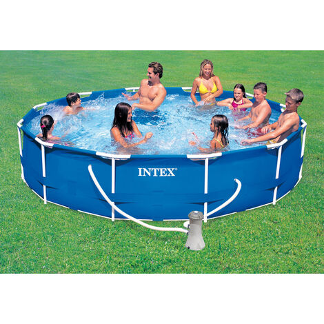 Intex piscina tonda frame telaio portante con pompa filtro  Ø cm. 366x76 h - Intex