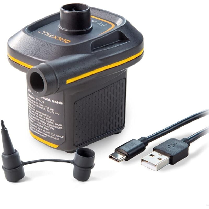 Image of Pompa a batteria gonfiaggio sgonfiaggio usb quickfill mini Intex