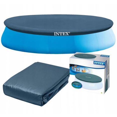 Intex Poolabdeckung rund blau - 424 cm - Schutzplane für Easy Set Pools