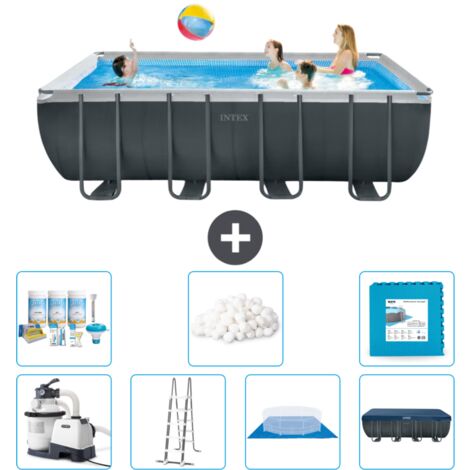 Intex rechteckiger Ultra XTR-Rahmenpool – 549 x 274 x 132 cm – Inklusive Zubehör CB42