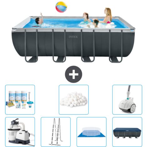 Intex rechteckiger Ultra XTR-Rahmenpool – 549 x 274 x 132 cm – Inklusive Zubehör CB45