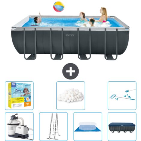 Intex rechteckiger Ultra XTR-Rahmenpool – 549 x 274 x 132 cm – Inklusive Zubehör CB52