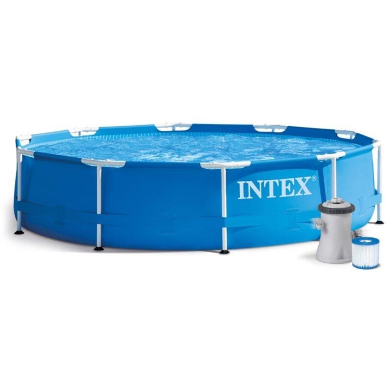 Piscina De Jardín Con Estructura De 305 X 76 Cm, Conjunto 8 En 1 Intex 28202