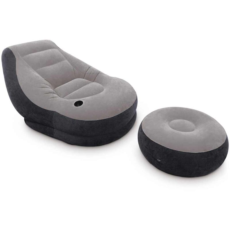 

Intex Silla inflable con puf Ultra Lounge Relax 68564NP - Gris