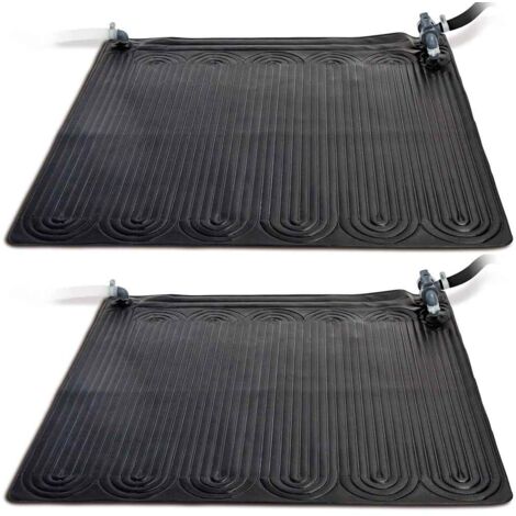 Intex Tapis chauffant solaire 2 pcs PVC 1,2 x 1,2 m Noir 28685