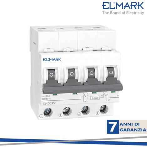INT.MAGN. 4P 16A DC64 6KA 1000V CURVA C PER FOTOVOLTAICO