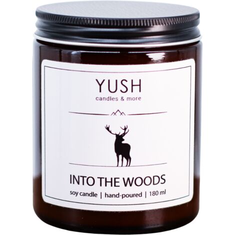 Into the Woods - CANDELA PROFUMATA IN SOIA AL 100% DI MENTA INTENSA AMBRA FORESTALE - YUSH - 180ml