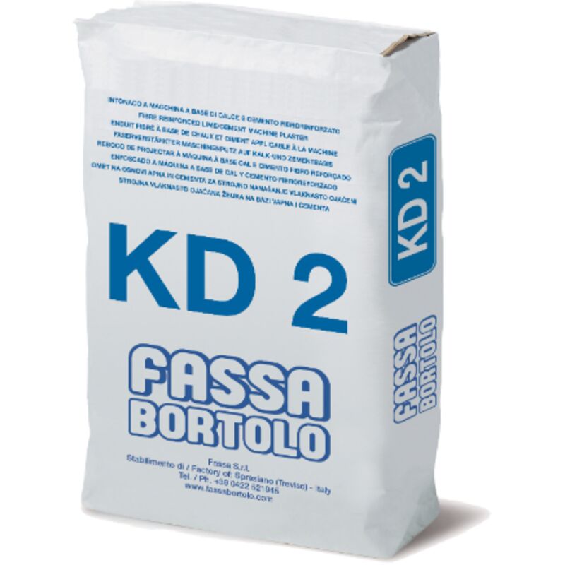 Kd2 Intonaco Calce Cemento Fibrato Kg.25 Intonaco Di Fondo Fibrorin...