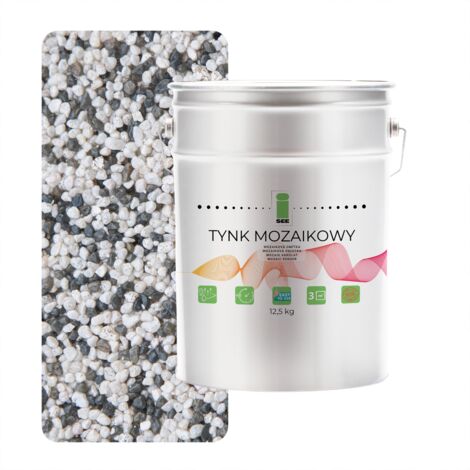 INTONACO MOSAICO RESINA GRIGIO CHIARO CLASSE 1 MOSAICO 12,5 Kg RESISTENTE AL GELO