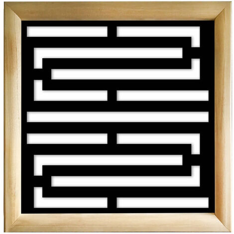 INTRICO  - Moduli Decorativi in Legno e PVC - Misura: 48x48 cm - Colore: nero