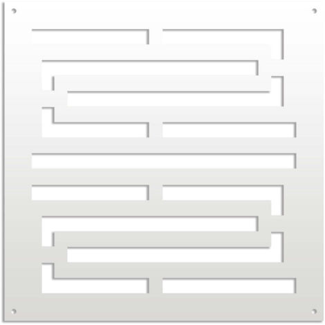 INTRICO - Pannello in PVC traforato - Parasole - Colore: bianco - Misura: 48x48 cm