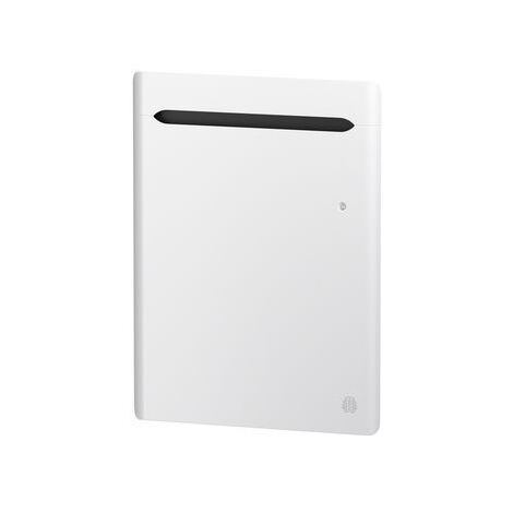 Intuis – Radiateur à inertie 500W horizontal – Aluminium blanc satiné – Chaleur douce, sortie d'air frontale – Connectable avec module Netatmo