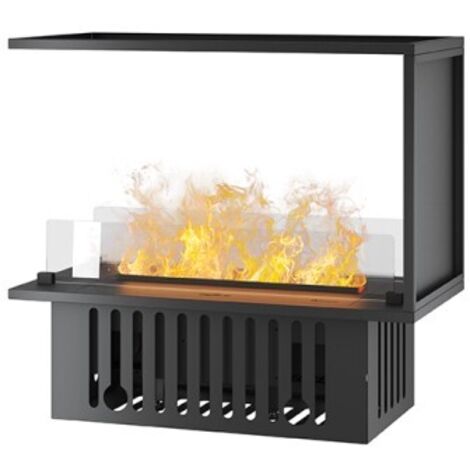 INVAPO U800 - Camino a vapore acqueo a LED multicolore trifacciale