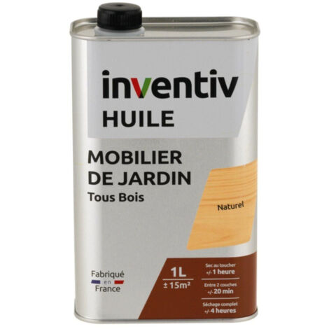 Inventiv Huile Mobilier de Jardin Naturelle - Protection Bois 1L