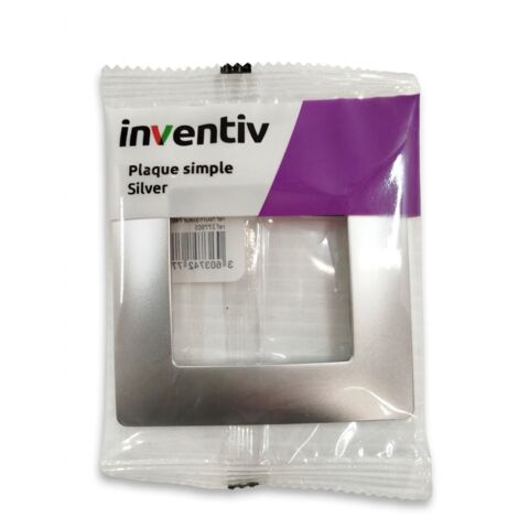 INVENTIV - Plaque simple - Di-Line Silver - Finition satinée moderne - Voir photos