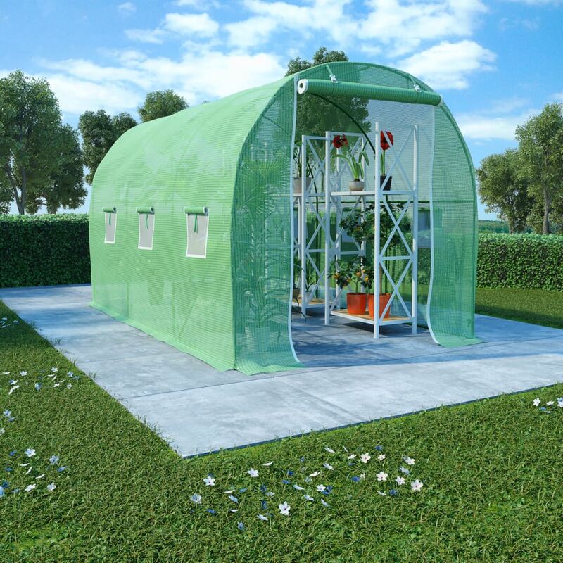 

Invernadero 6,86 m² 3,43x2x2 m - Verde