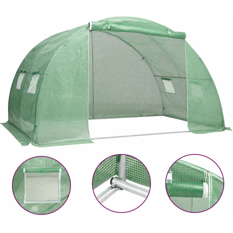 

Invernadero 8 m² 2x4x2 m - Verde