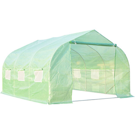 Outsunny Invernadero Caseta 350 x 300 x 200 Jardin Terraza Cultivo de Plantas Semilla