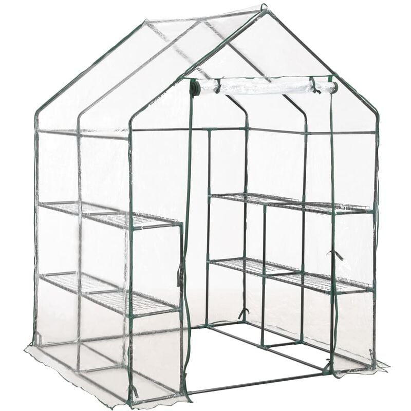 

vidaXL Invernadero con 8 estantes 143x143x195 cm - Transparente
