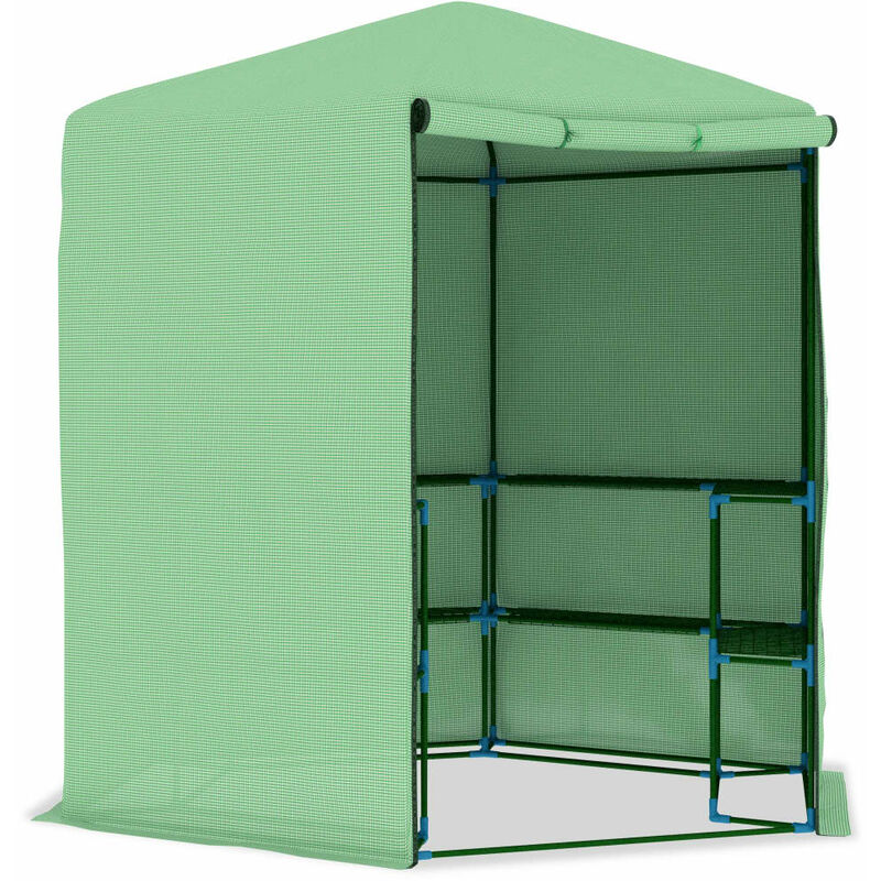 

vidaXL Invernadero con estantes acero 227x223 cm - Verde