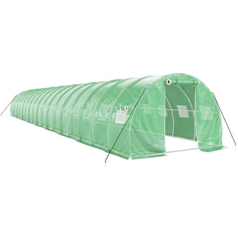 Invernadero con estructura de acero verde 54 m² 18x3x2 m vidaXL
