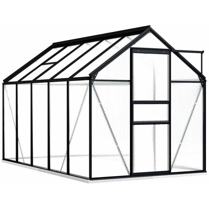 

Invernadero con estructura de aluminio gris antracita 5,89 m² - Antracita