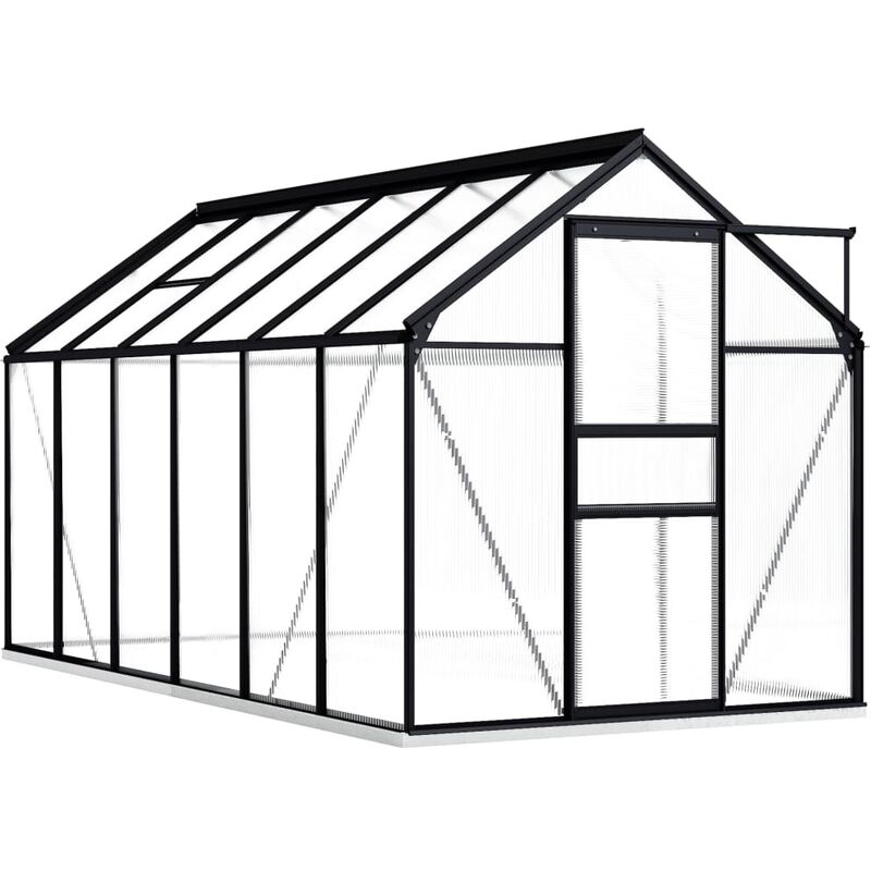 

Invernadero con estructura de aluminio gris antracita 7,03 m² - Antracita