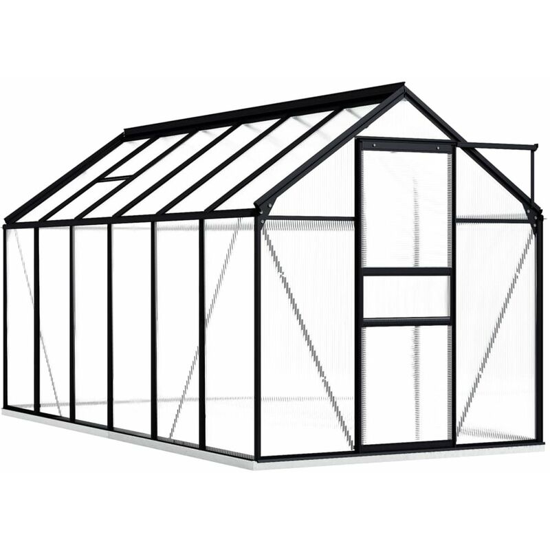 

Invernadero con estructura de aluminio gris antracita 7,03 m2