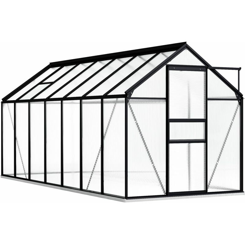 

Invernadero con estructura de aluminio gris antracita 8,17 m² - Antracita