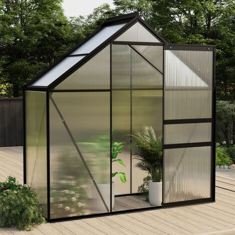 Invernadero de Jardín Grande 1.8x3m Policarbonato Transparente Marco de  Aluminio sin Base Plantas Cultivos Hortalizas