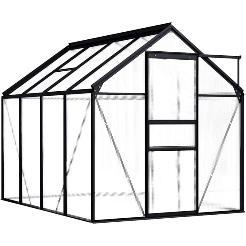 

Invernadero de aluminio gris antracita 4,75 m² - Antracita - Vidaxl