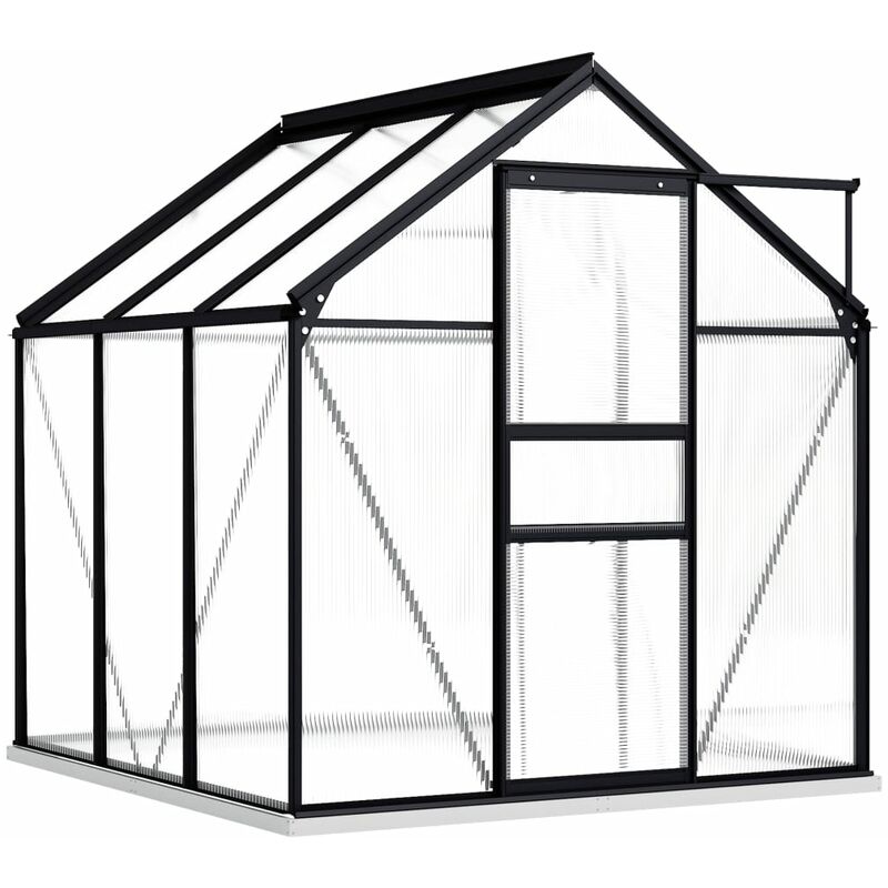 

Invernadero de aluminio gris antracita 2,47 m²