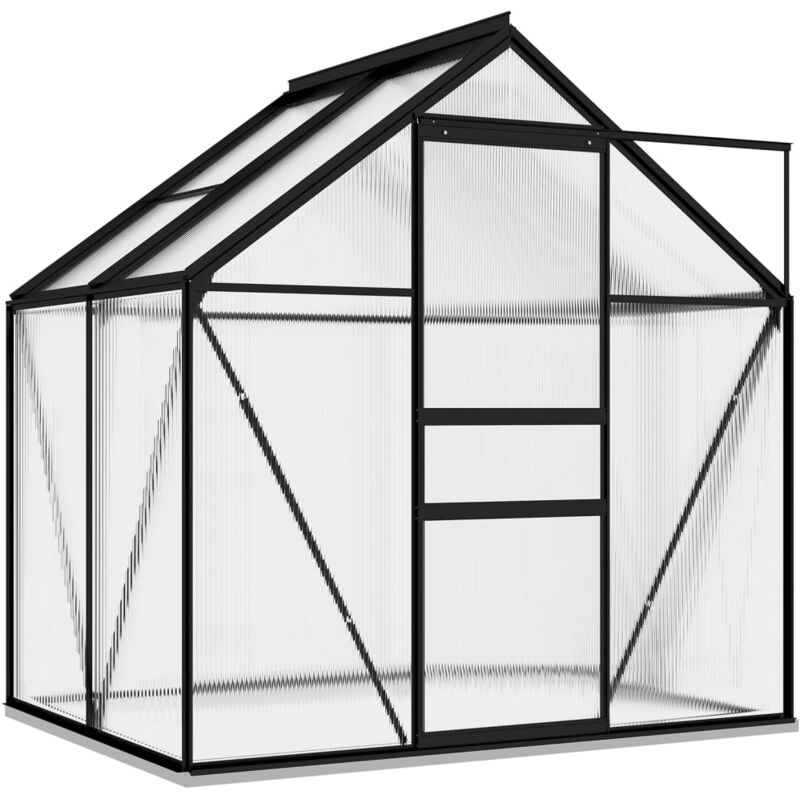 

Invernadero de aluminio gris antracita 2,47 m² - Antracita - Vidaxl