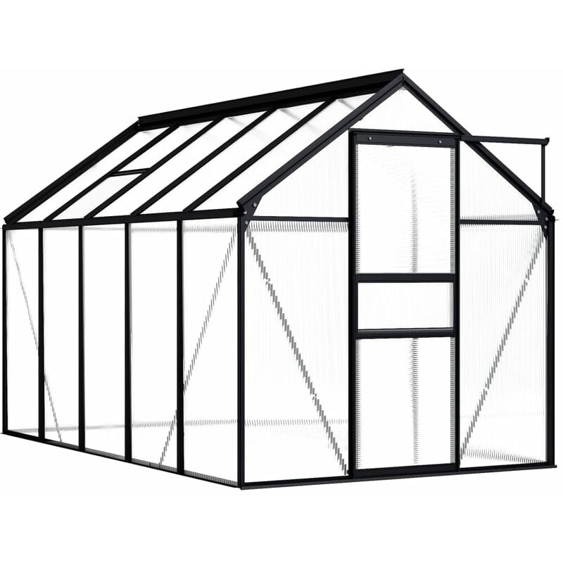 

Invernadero de aluminio gris antracita 5,89 m² - Antracita - Vidaxl